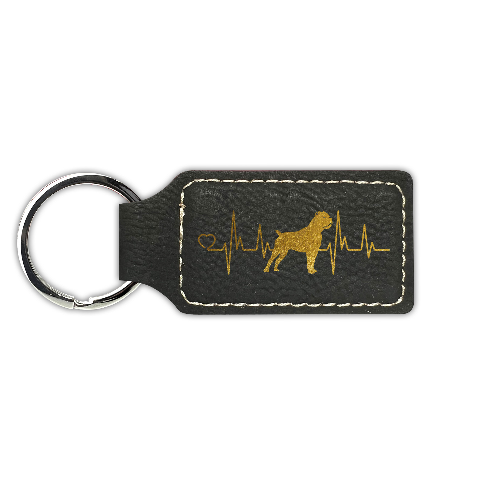 Cane Corso Heartbeat Lifeline Keychain Leatherette - Laser Engraved ...